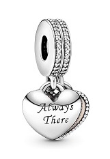 outstanding silver always there heart dangle Pandora baby charm